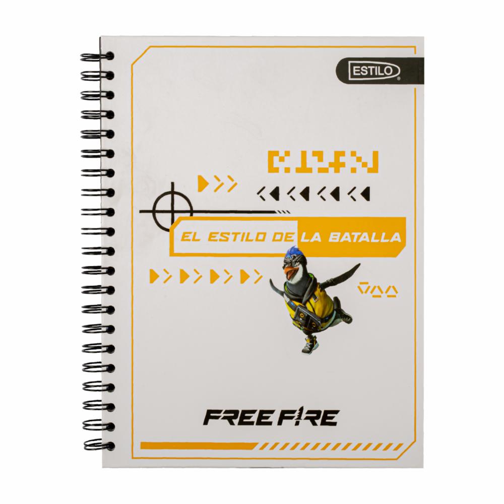 Cuaderno A 1 Línea Con Diseño Free Fire Pasta Dura ESTILO 100H - Imagen 4