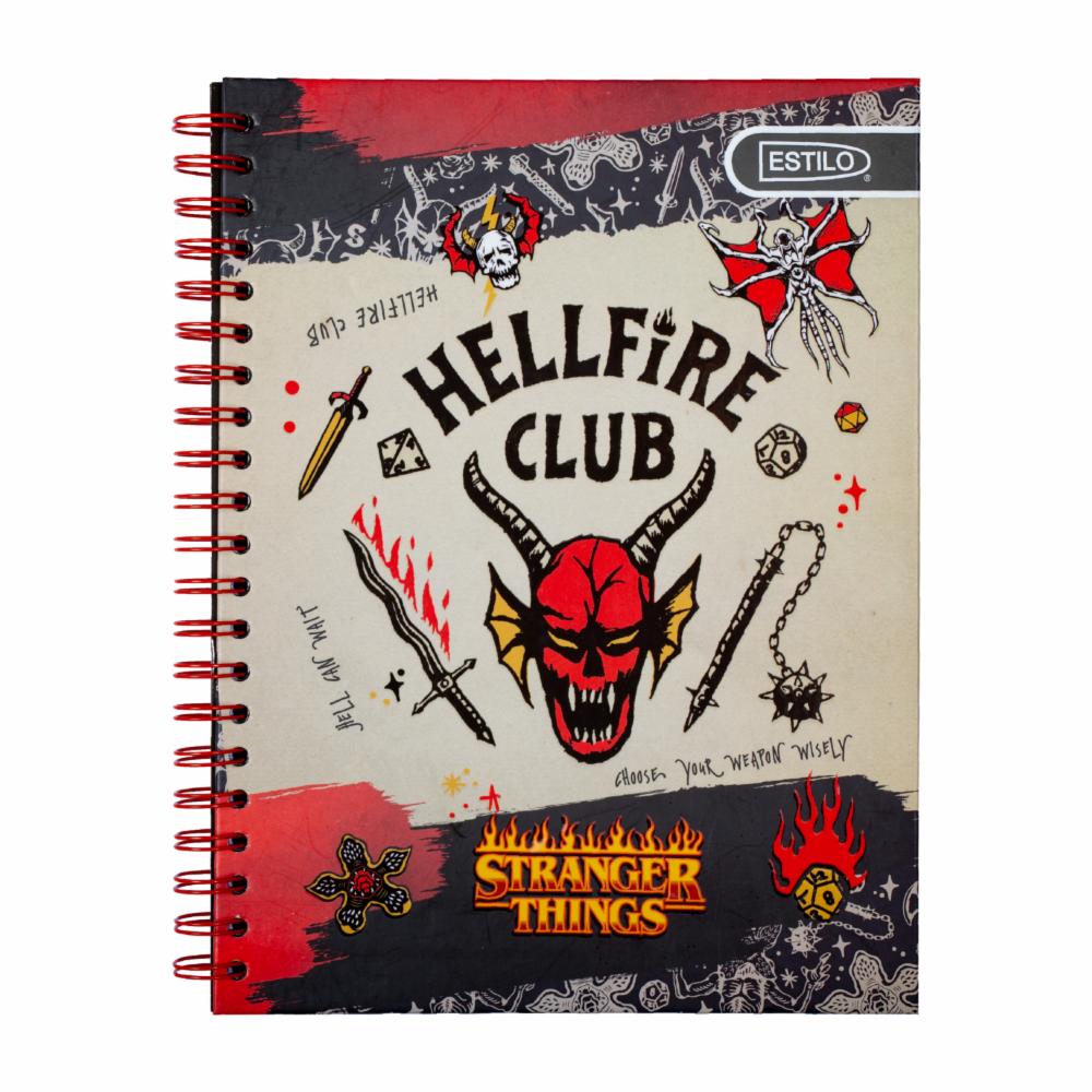 Cuaderno Universitario De 1 Línea Diseño Stranger Things De Pasta Dura ESTILO 100H - Imagen 2