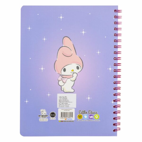 Cuaderno Universitario A Cuadros My Melody ESTILO 100 Hojas - Imagen 2