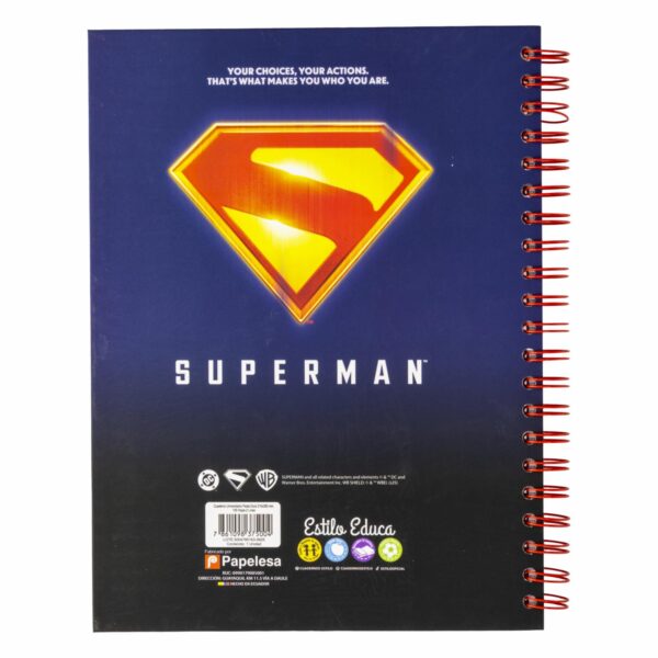 Cuaderno Universitario 2 Líneas Súperman ESTILO 100 Hojas - Imagen 2