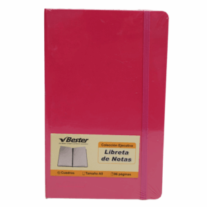Libreta Ejecutiva Cuadros Fucsia BESTER A5