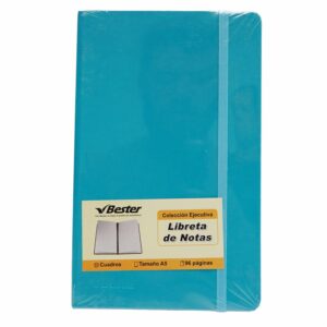 Libreta Ejecutiva Cuadros Turquesa BESTER A5