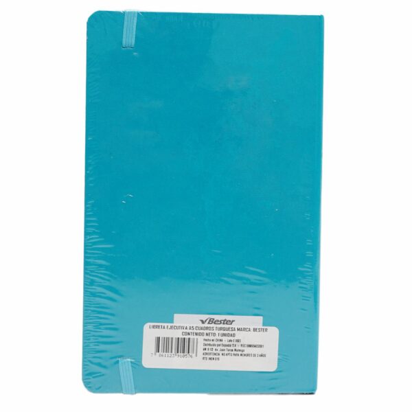Libreta Ejecutiva Cuadros Turquesa BESTER A5 - Imagen 3