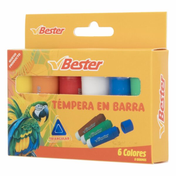 Temperas En Barra Triangular BESTER 6 Piezas - Imagen 3