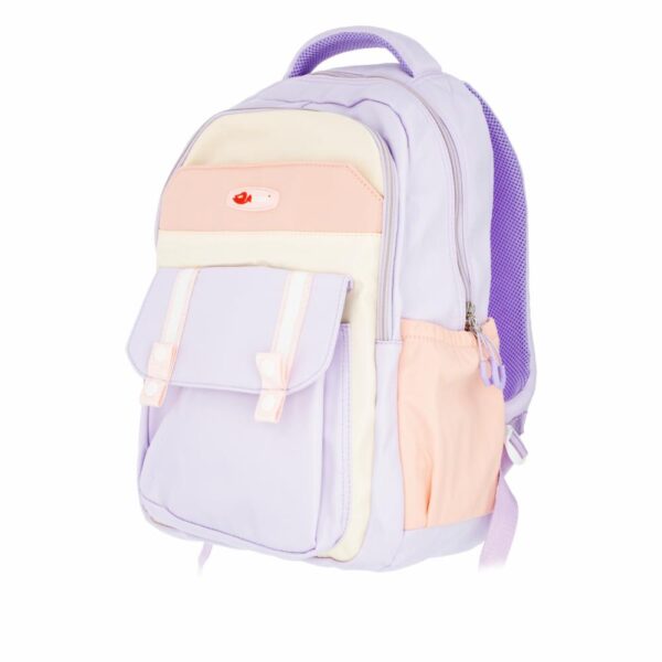 Mochila Lila Con Rosa AVANTI 42X30 Cm