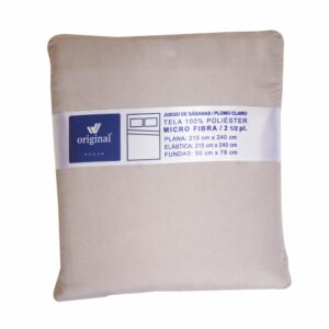 Sábanas Microfibra Queen Plomo Claro LA ORIGINAL 2 1/2 Plazas