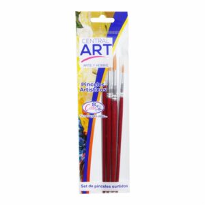 Set Pincel Redondo Oro Sintético N 1 4 7 10 CELINA X4 Unds