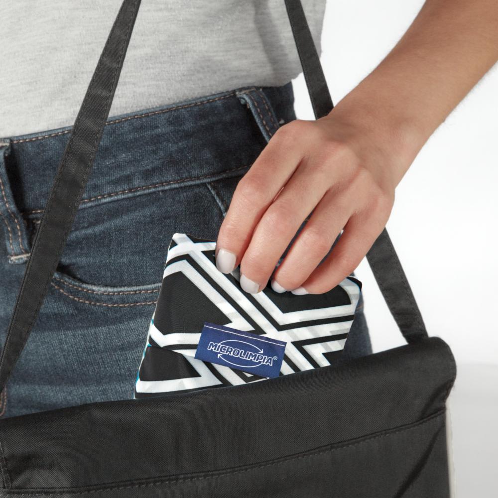 Bolsa Reusable Para Compras Lineas Café MICROLIMPIA 50 X 52 Cm - Imagen 2