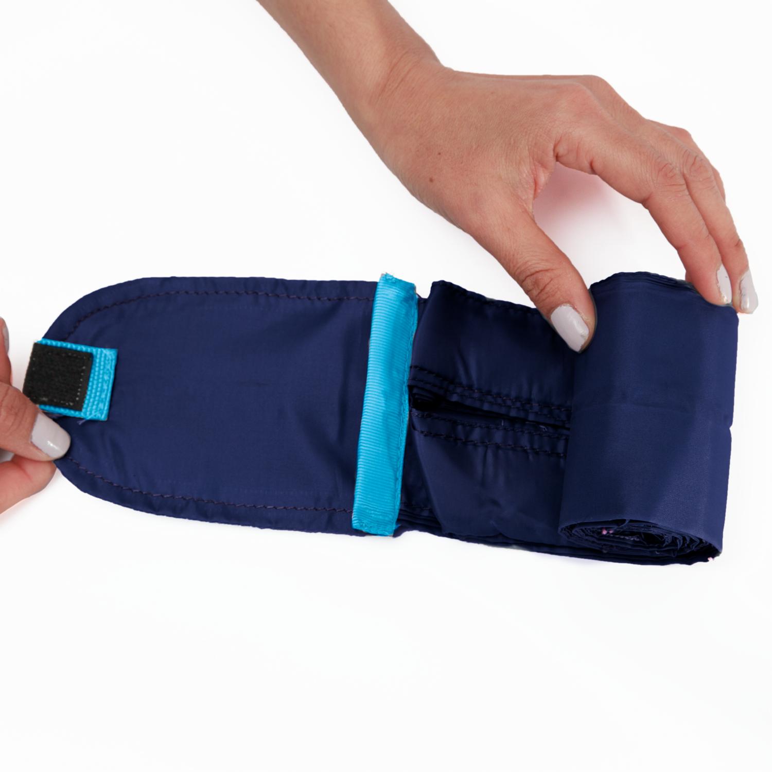 Bolsa Enrollable Para Compras Color Azul MICROLIMPIA 93 X 75 Cm