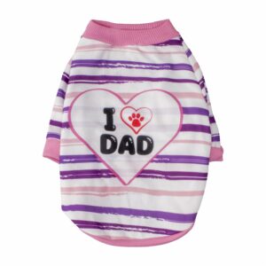 Camiseta Para Mascota Diseño Mom Dad Colors Mix THE PET FACTORY Talla Pequeña