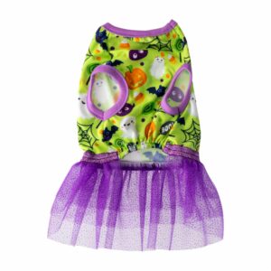 Vestido Para Mascota Diseño Scary Halloween THE PET FACTORY Talla Extra Pequeño