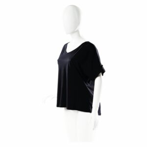 Camiseta Dama Kimona Cuello En V Negro MGX PLUS