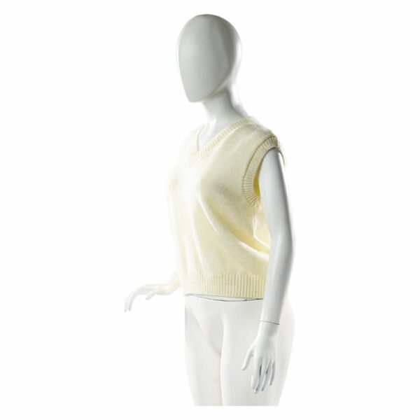 Chaleco Cuello En V Color Crudo MGX BASIC