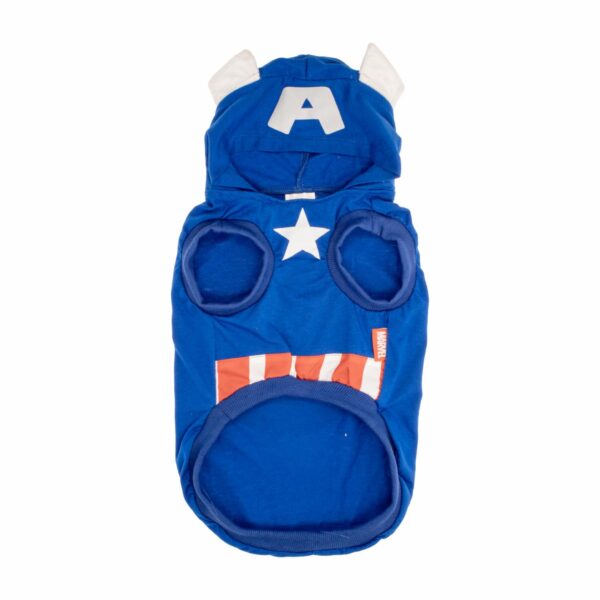 Camiseta Para Mascota Con Capucha Diseño Capitán América MARVEL Talla Extra Grande - Imagen 2