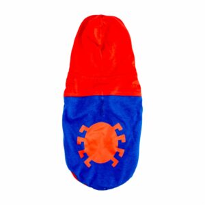 Camiseta Para Mascota Diseño Spiderman Con Capucha Color Rojo MARVEL Talla Extra Grande