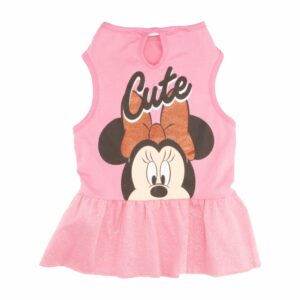 Vestido Para Mascotas Diseño Minnie Mouse Color Rojo DISNEY Talla Mediano