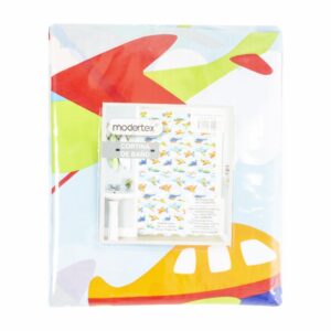 Cortina De Baño Diseño De Aviones MODERTEX 180 Cm X 180 Cm
