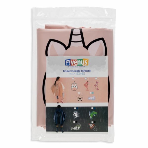 Capa Impermeable Diseño Chipers Rosado VENUS Talla Mediano