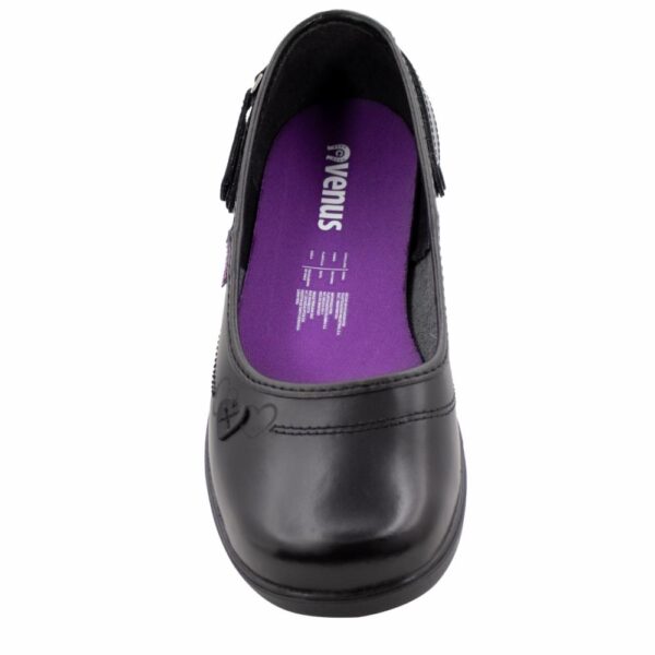 Zapato Escolar Negro De Cuero Diseño Mishl Con Correa VENUS - Imagen 3
