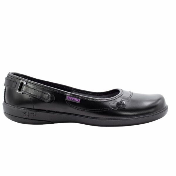 Zapato Escolar Negro De Cuero Diseño Mishl Con Correa VENUS - Imagen 4