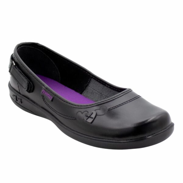Zapato Escolar Negro De Cuero Diseño Mishl Con Correa VENUS - Imagen 5