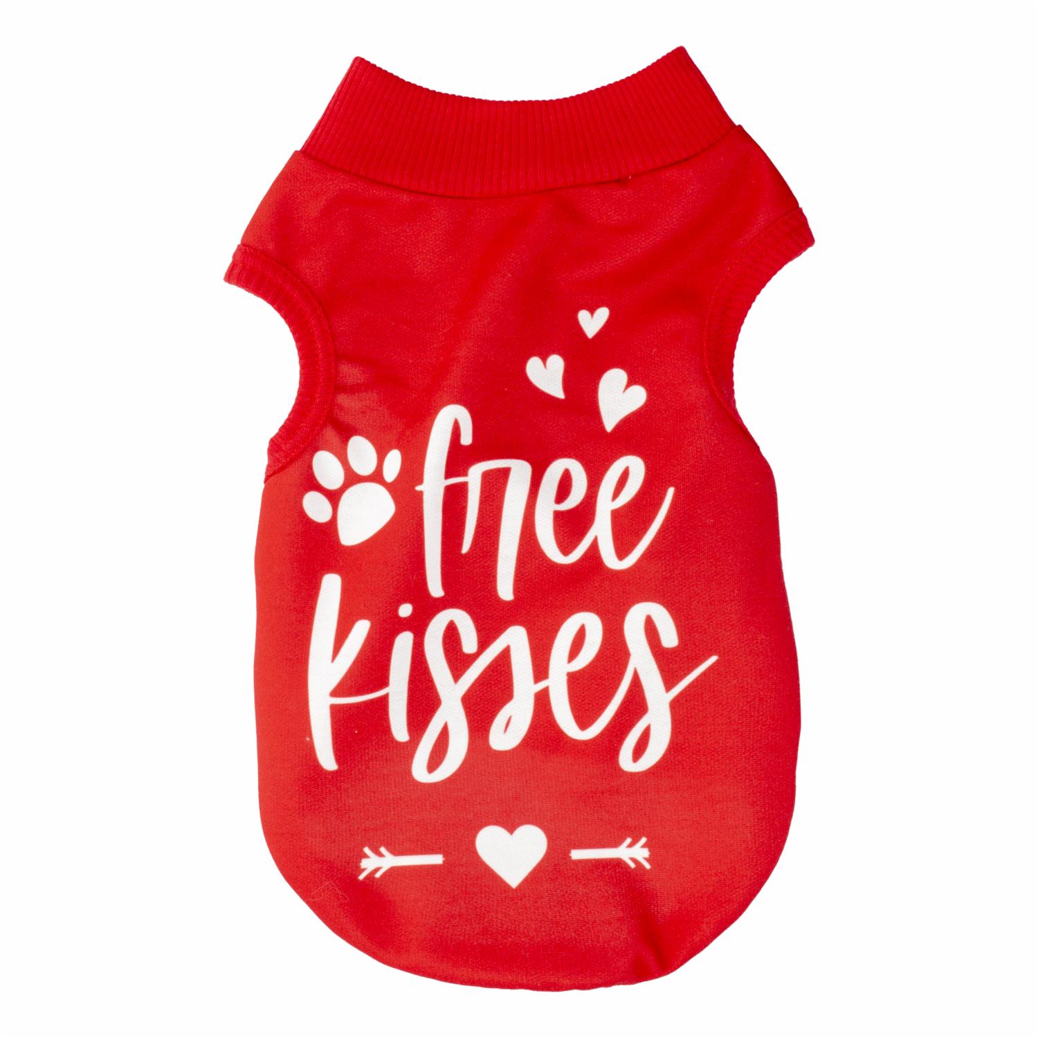 Camiseta Para Perro Free Kisses Tank Rojo GUAU DOG FASHION Talla Extra pequeño - Imagen 2