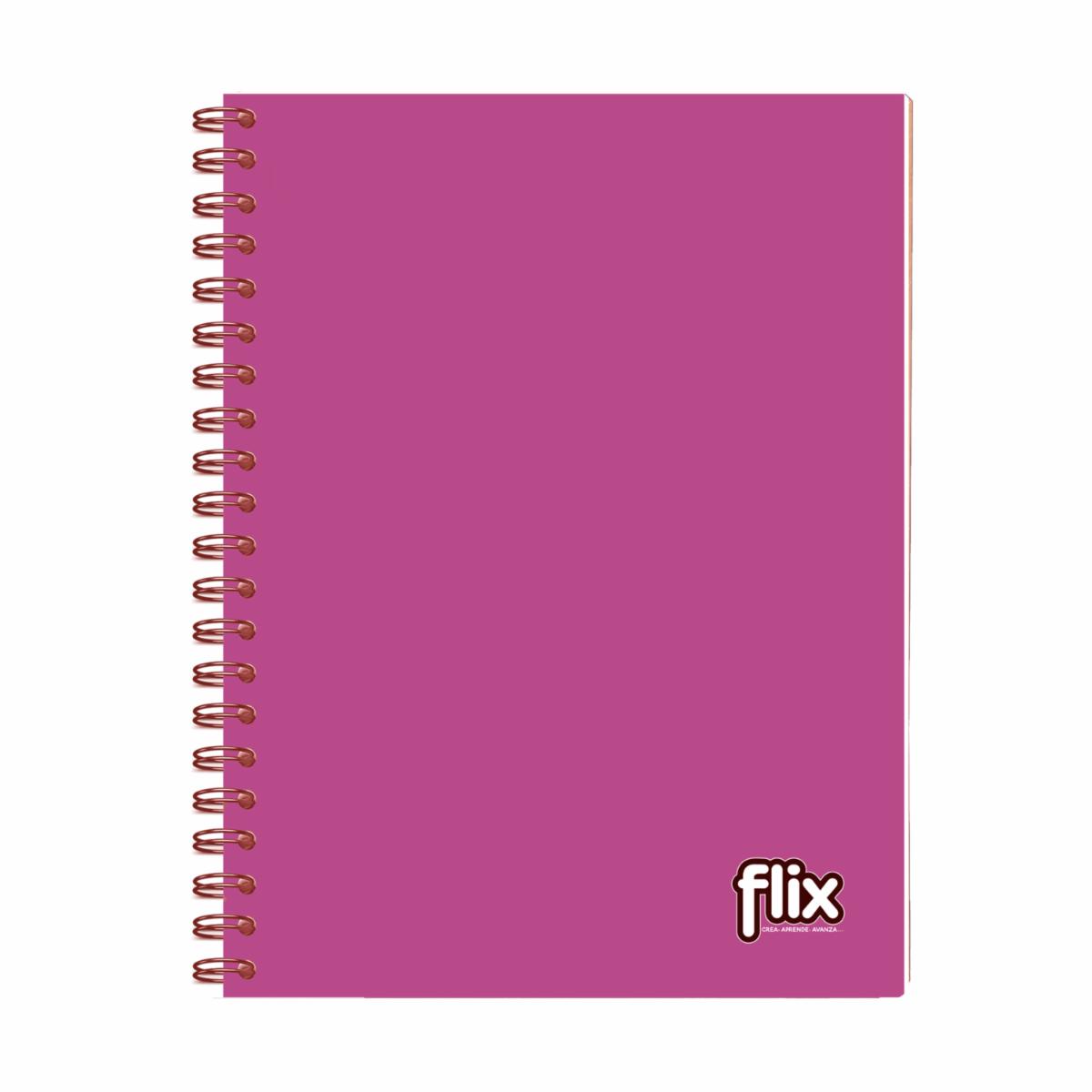 Cuaderno Universitario De 4 Líneas Argollado FLIX 100 Hojas