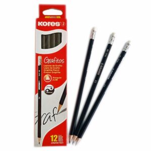 Lápiz Grafito Negro Hb Cj KORES x 12 Uds