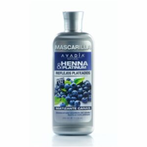 Mascarilla Capilar Matizante De Canas Con Henna Y Platinum AVADÍA 330 Ml