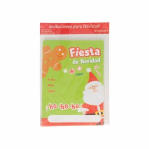 Invitaciones Para Fiesta Navidad OIMI x 12 Unidades