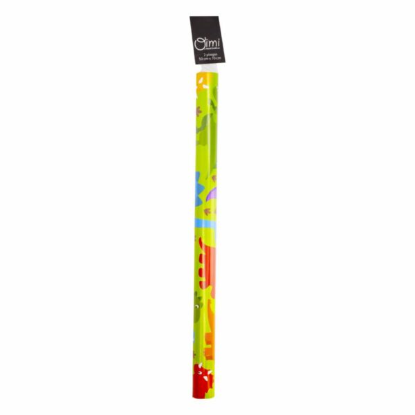 Papel De Regalo 50X70 Cm Dinosaurios Pliego Tubo OIMI X 2 Uds