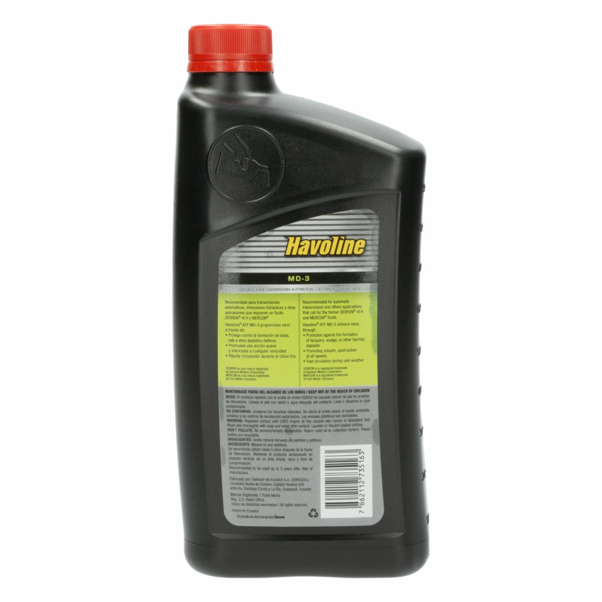 Aceite De Caja Automática MD3 HAVOLINE 0.946 Litros 1 Quarto