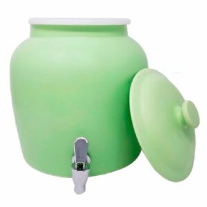 Dispensador De Agua Sólido Verde Limon Con Tapa VITREA 25 X 25 CM