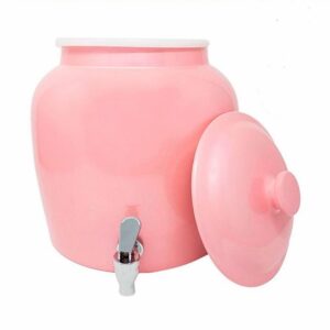 Dispensador De Agua Sólido Rosado Con Tapa VITREA 25 X 25 CM