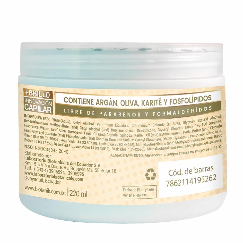 Mascarilla Capilar Matizante Tono Beige BIOTANIK 220 Ml - Imagen 2