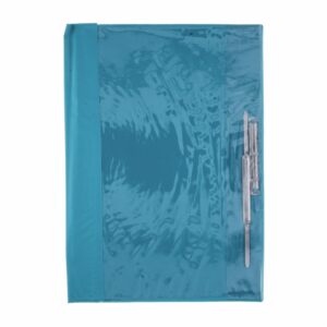 Carpeta Cubierta Transparente Oficio Turquesa LANCER A4