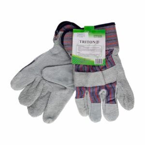 Guantes De Cuero Y Lona Gris Azul 105" TRITON Unidad
