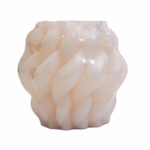 Vela Decorativa Diseño Tejedora Beige MAMINA CANDLES Grande