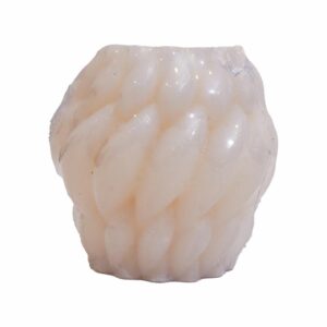 Vela Decorativa Diseño Tejedora Beige MAMINA CANDLES Mediana