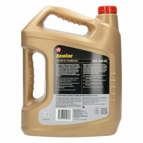 Aceite Automotriz Sintético SAE 20W-50 API SP HAVOLINE 1 Galón - Imagen 2