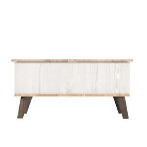 Mesa De Centro Valladolid Color Amaranto Y Alaska MUEBLE FÁCIL MDP