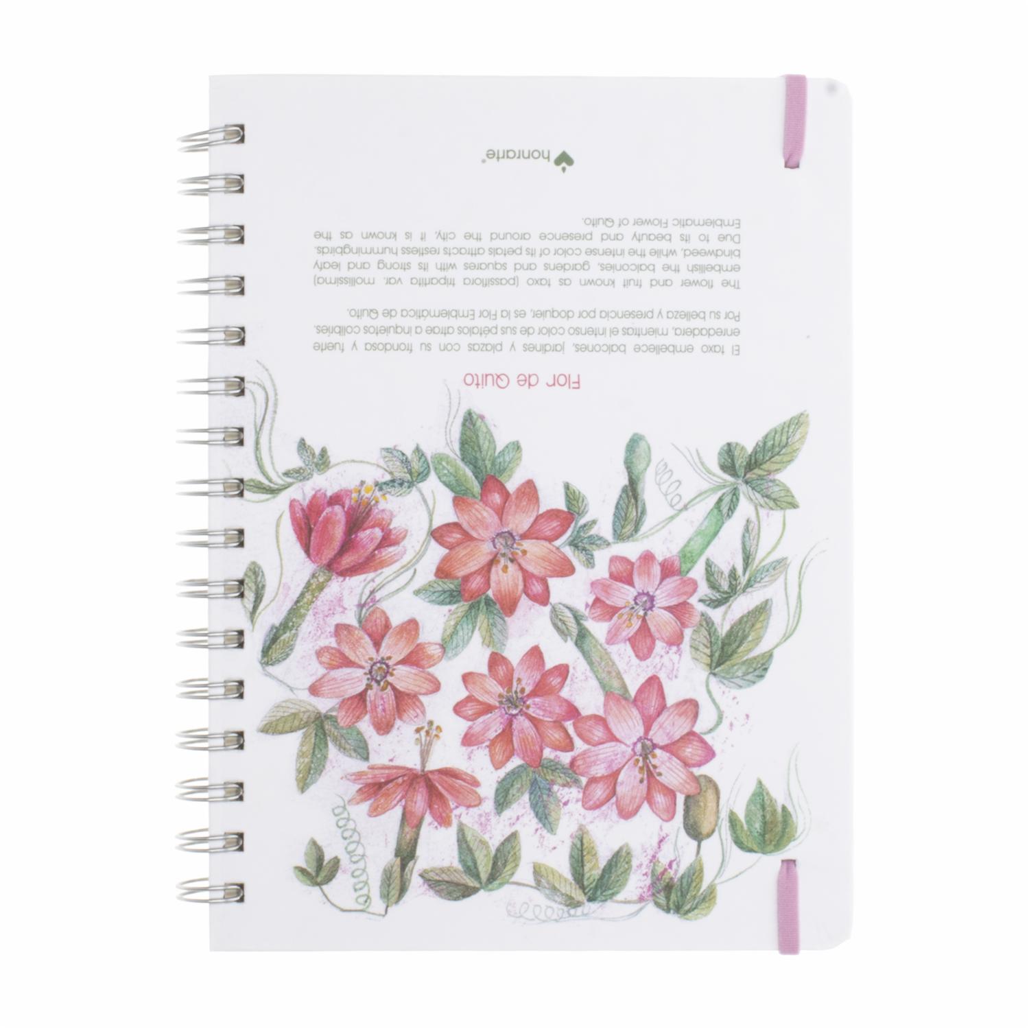 Agenda Diseño Flor De Quito HONRARTE 16 X 22Cm
