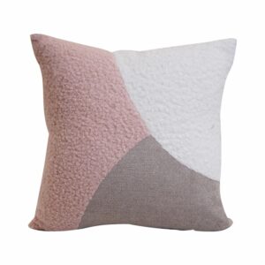 Cojín Tricolor Diseño Trenzado POMAROSA 45 X 45 X Cm