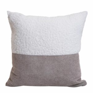 Cojín Bicolor Diseño Fuzzy POMAROSA 45 X 45 X Cm