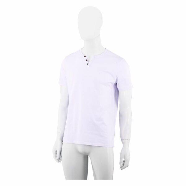 Camiseta Cuello Redondo Con Botones Mangas Cortas MGX BASIC