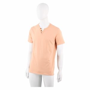 Camiseta Cuello Redondo Con Botones Mangas Cortas MGX BASIC