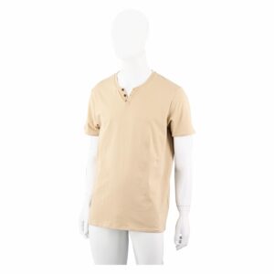 Camiseta Cuello Redondo Con Botones Mangas Cortas MGX BASIC