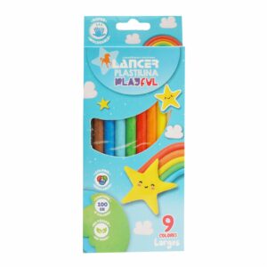 Plastilina Larga 9 Colores LANCER 100  G