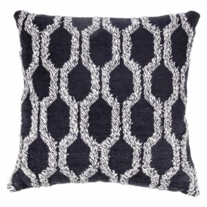 Cojín Fringebenefit Negro KÁLIDO 45X45 Cm