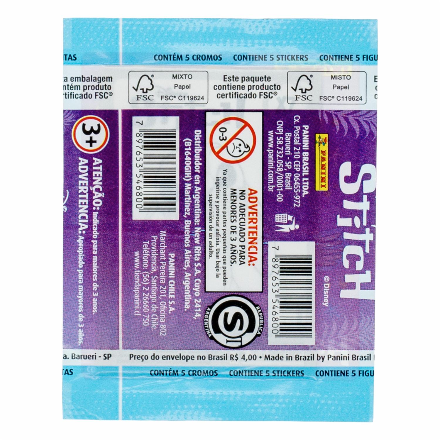 Sobre De Cromos Colección Stitch PANINI X 5 Uds - Imagen 2